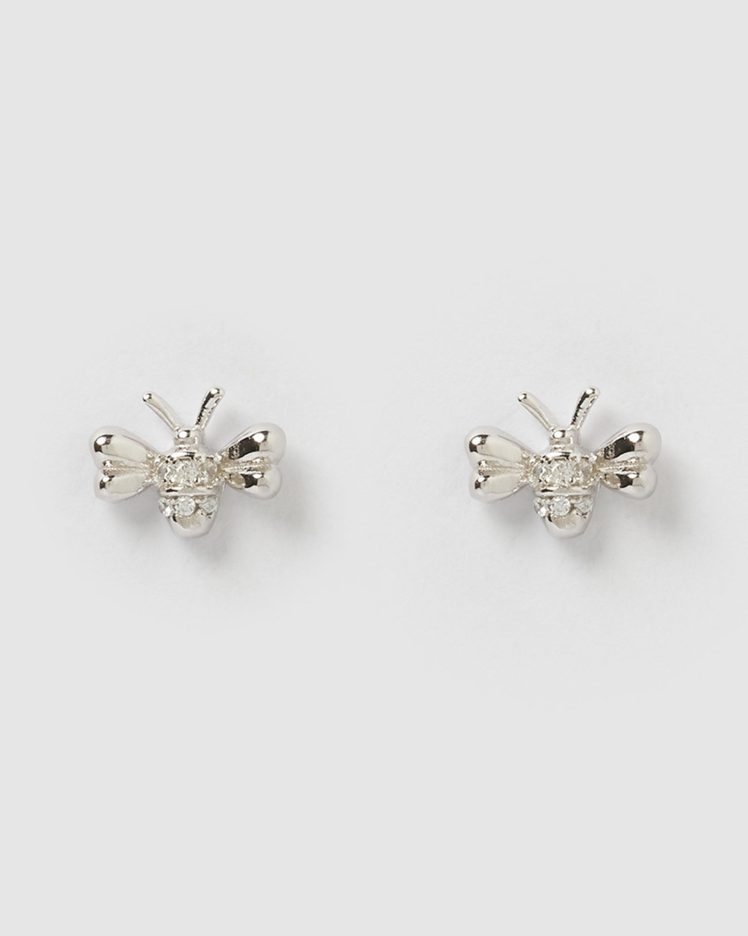 Izoa Bumble Stud Earrings Silver