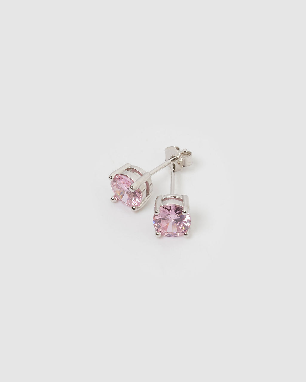 Izoa Kids Carmen Stud Earrings Sterling Silver Pink