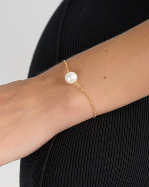 Izoa Coral Bracelet Gold Pearl