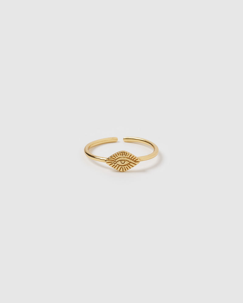 Izoa Egyptian Eye Ring Gold