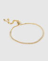 Izoa Gold Crystal Tennis Bracelet