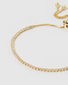 Izoa Gold Crystal Tennis Bracelet