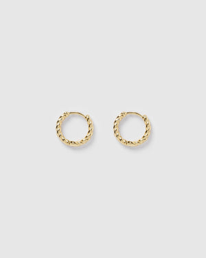 Izoa Gracie Huggie Earrings Gold