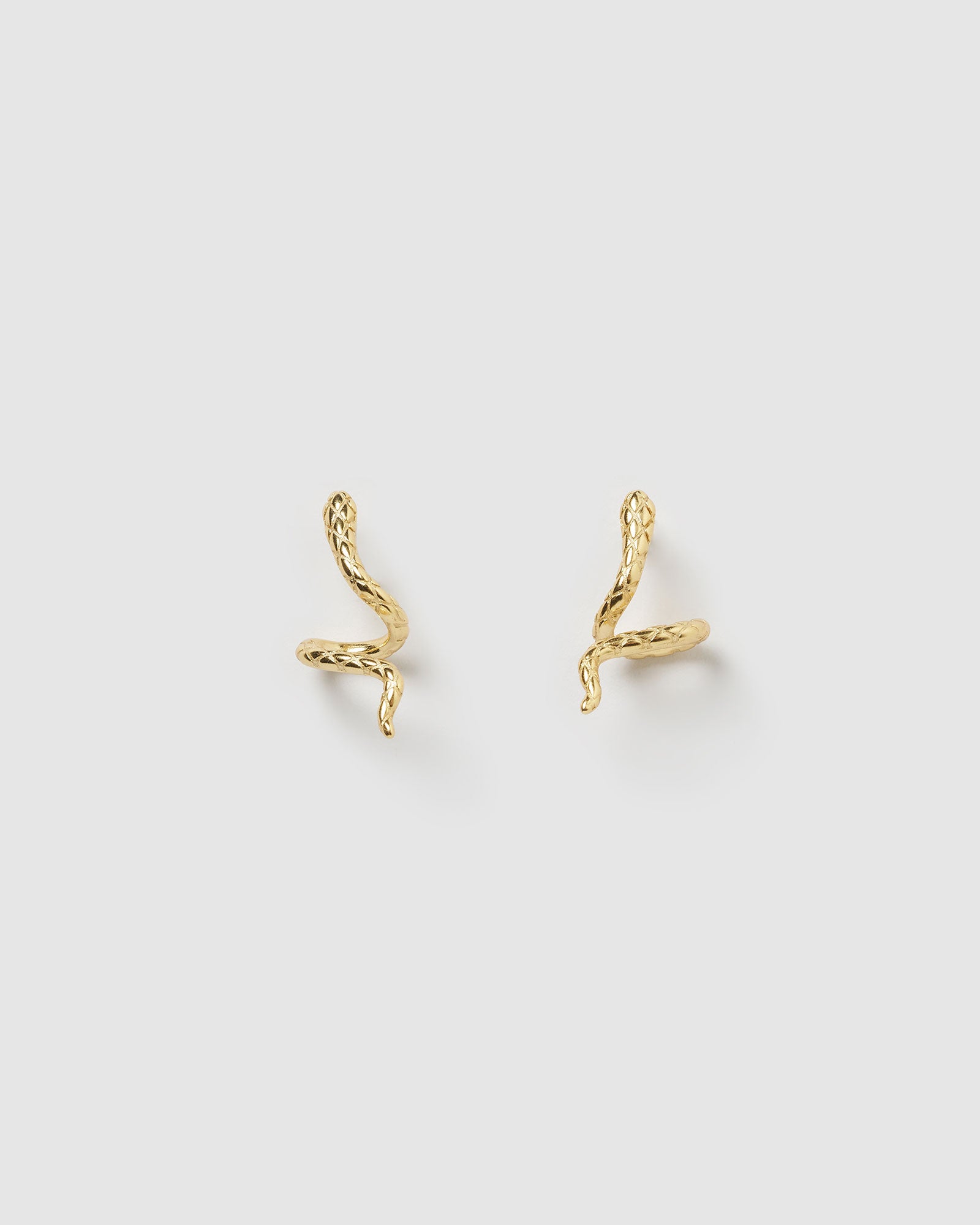 Snake shop huggie earrings