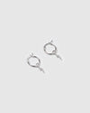 Izoa Lightning Bolt Huggie Earrings Sterling Silver