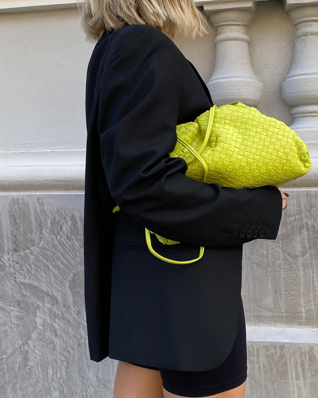 Izoa Vincenza Woven Bag Lime Green