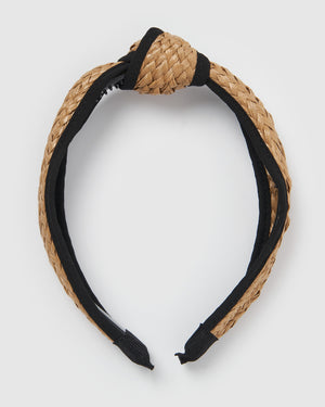 Izoa Luca Headband Natural Black