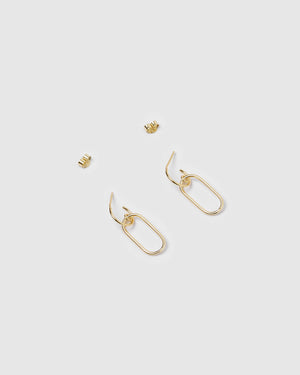 Izoa Mini Link Earrings Gold