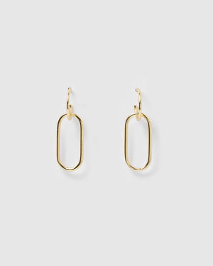 Izoa Mini Link Earrings Gold