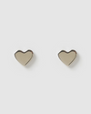 Izoa Kids Heart Stud Earrings Silver