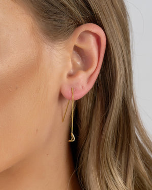 Izoa Sienna Thread Earrings Gold