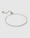 Izoa Silver Crystal Tennis Bracelet