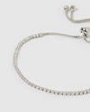 Izoa Silver Crystal Tennis Bracelet
