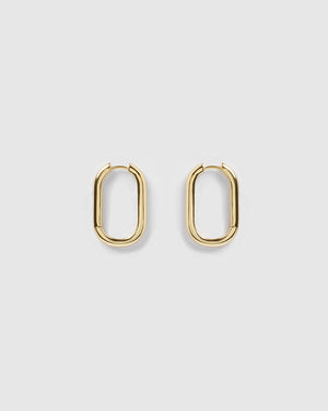 Izoa Tessa Hoop Earrings Gold