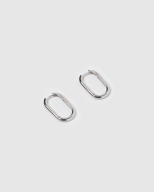 Izoa Tessa Hoop Earrings Sterling Silver