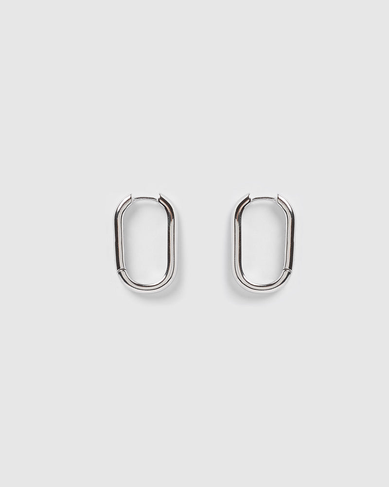 Izoa Tessa Hoop Earrings Sterling Silver