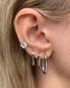 Izoa Mini Tessa Hoop Earrings Silver