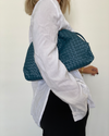 Izoa Vincenza Woven Bag Dark Teal